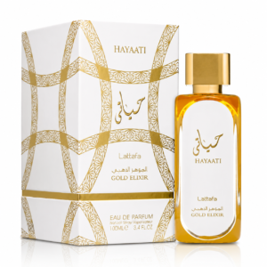 Lattafa Hayaati Gold Elixir EDP 100ml bottle